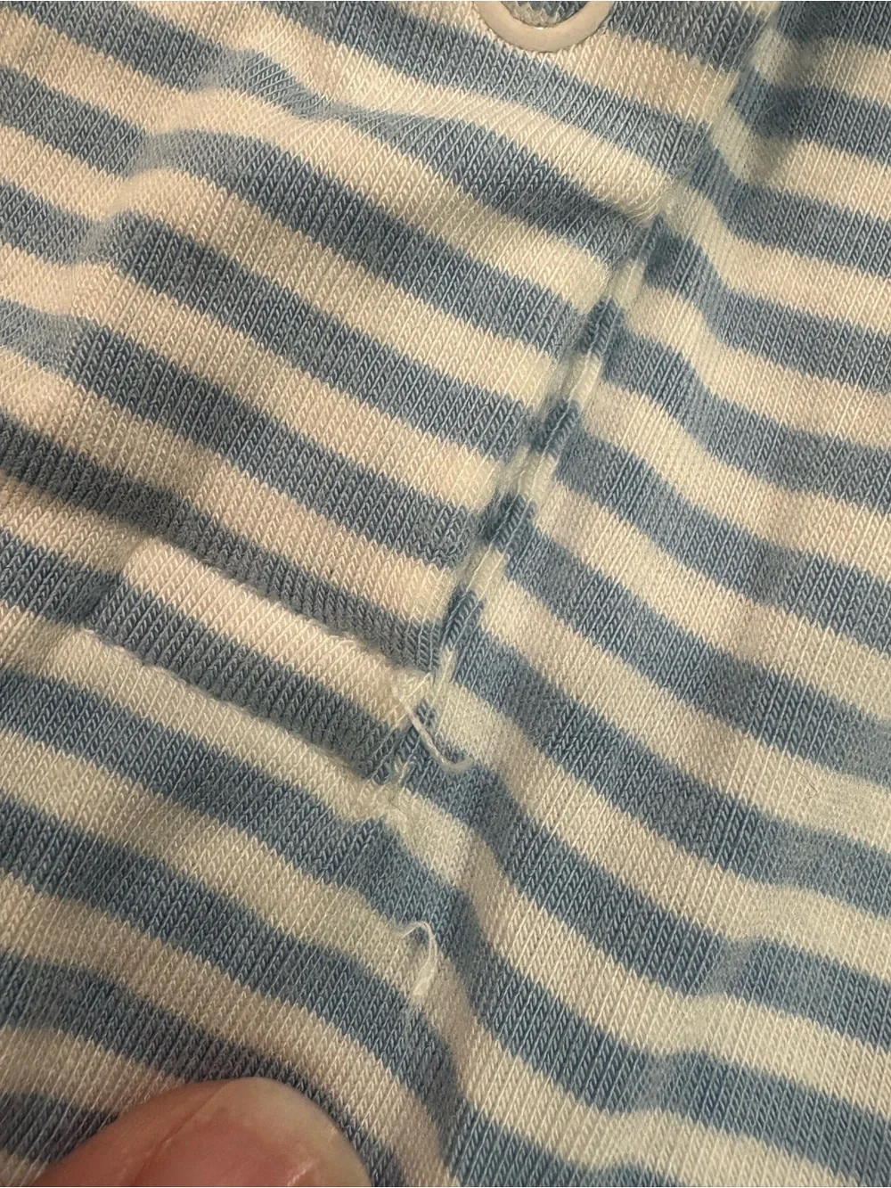 Angel Dear Light Blue and White Striped Polo One-Piece